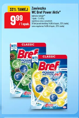 Zawieszka WC Bref Power Aktiv Pine 2-pak promocja w POLOmarket