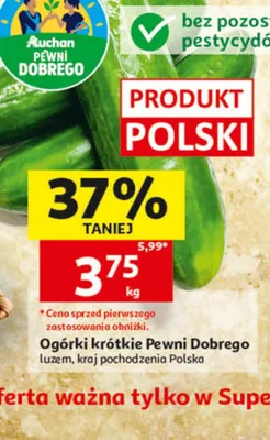 Ogórki krótkie Pewni Dobrego promocja w Auchan