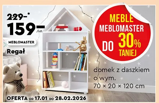 Regał domek z daszkiem promocja w Biedronka Home