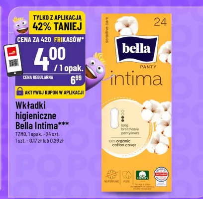 Wkładki higieniczne Bella Intima promocja w POLOmarket