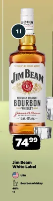 Whisky Jim Beam White Label Bourbon promocja w Netto