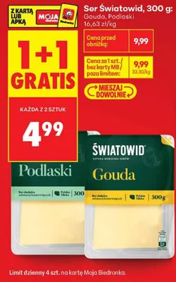 Ser żółty Podlaski Światowid promocja w Biedronka