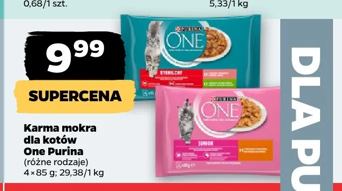 Karma mokra dla kotów One Purina Sterilcat 4-pak promocja w Netto