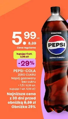 Napój gazowany bez cukru promocja w Frisco