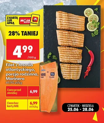 Filet z łososia atlantyckiego porcja rodzinna Marinero promocja w Biedronka