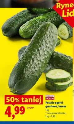 Ogórki gruntowe Ryneczek Lidla polskie promocja w Lidl