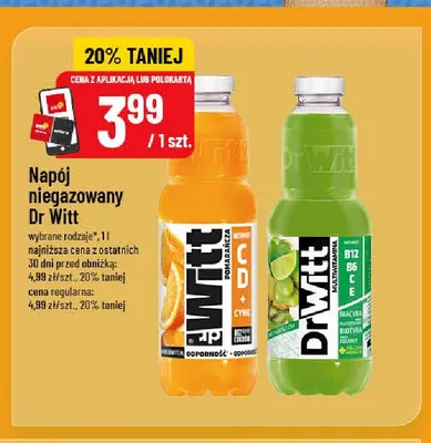 Napój niegazowany Dr Witt pomarańcza promocja w POLOmarket