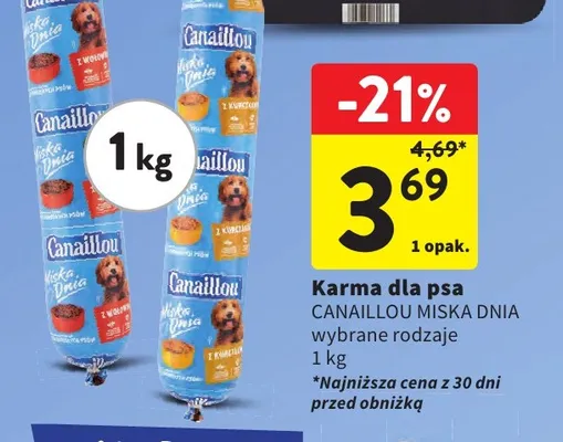 Karma dla psa Canaillou Miska Dnia promocja w Intermarche