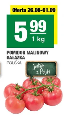 Pomidor malinowy gałązka polski promocja w SPAR