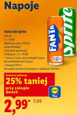 Napój Sprite promocja w Lidl