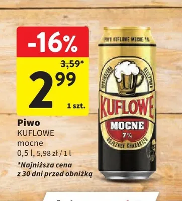 Piwo Kuflowe Mocne 500ml promocja w Intermarche