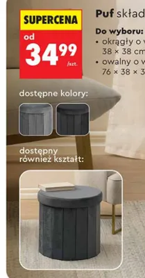 Puf składany okrągły promocja w Biedronka