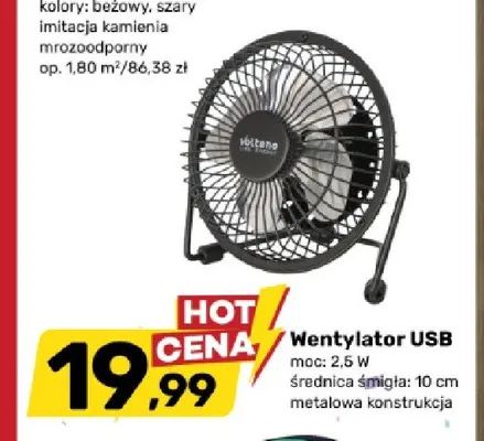 Wentylator USB 2,5W promocja w Bricomarche