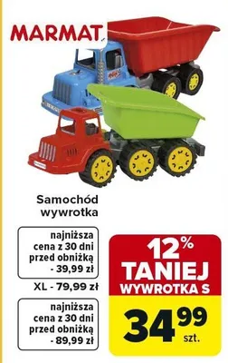 Samochód wywrotka promocja w Carrefour
