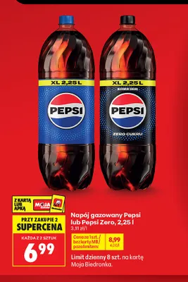 Napój gazowany Pepsi Zero promocja w Biedronka