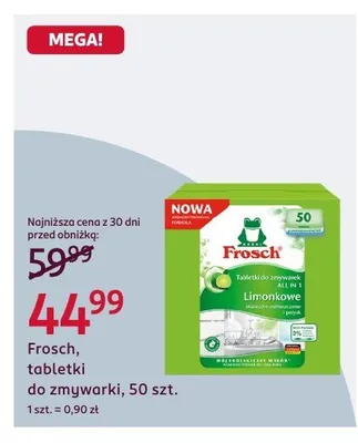 Tabletki Frosch do zmywarki, 50 szt. promocja w Rossmann