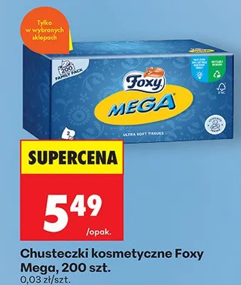 Chusteczki kosmetyczne Mega promocja w Biedronka