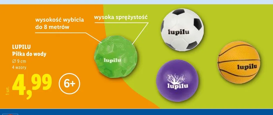 Piłka do wody LUPILU 9cm promocja w Lidl