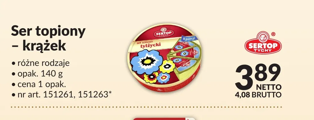 Ser topiony krążek Sertop promocja w Makro