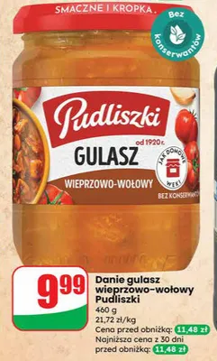Danie gulasz wieprzowo-wołowy promocja w Dino