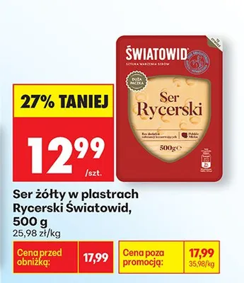 Ser żółty w plastrach promocja w Biedronka