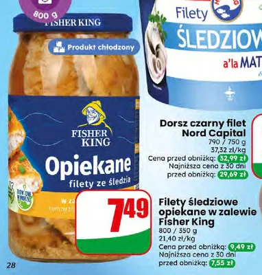Filety śledziowe opiekane w zalewie promocja w Dino
