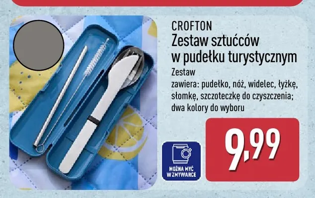 Zestaw sztućców w pudełku turystycznym Crofton promocja w Aldi