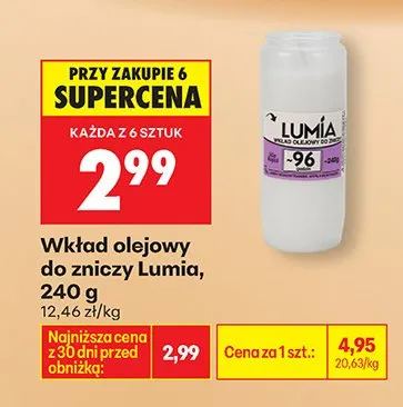 Wkład olejowy do zniczy promocja w Biedronka