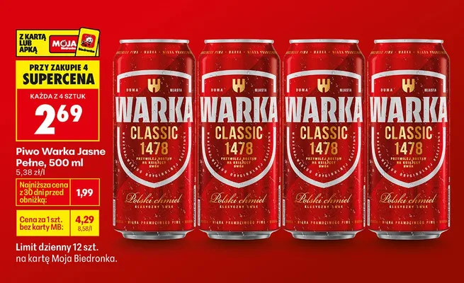 Piwo promocja w Biedronka