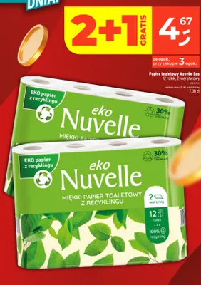 Papier toaletowy Nuvelle Eco 12-pak 2-warstwowy promocja w Dealz
