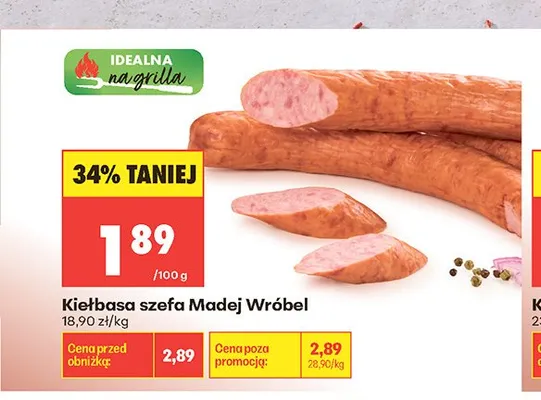 Kiełbasa szefa Madej Wróbel promocja w Biedronka