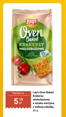 Krakersy wielozbożowe o smaku warzywa z zieloną cebulką promocja w Biedronka