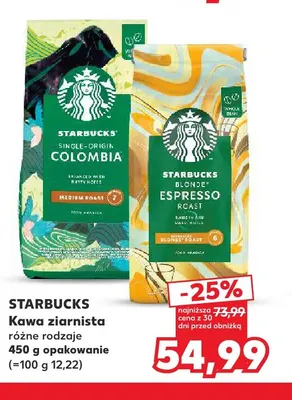 Kawa ziarnista Colombia Starbucks promocja w Kaufland