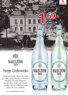 Woda gazowana Nałęczów Zdrój promocja w Selgros