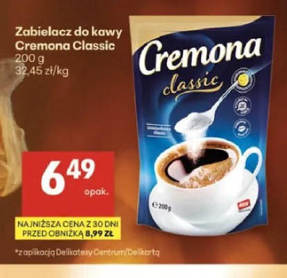 Zabielacz do kawy Cremona Classic promocja w Delikatesy Centrum