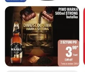 Piwo Warka Strong promocja w Tomi Markt