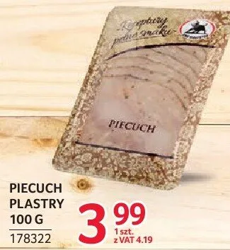 Piecuch plastry 100 g promocja w Selgros