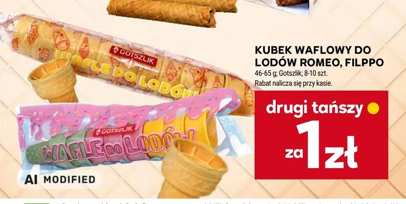 Kubek waflowy do lodów Gotszlik Filippo promocja w Stokrotka