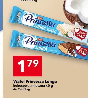 Wafel Princessa Longa kokosowa promocja w LEWIATAN
