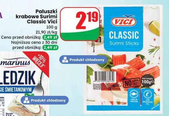 Paluszki krabowe Classic promocja w Dino