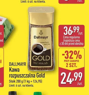 Kawa rozpuszczalna Gold Dallmayr promocja w Aldi