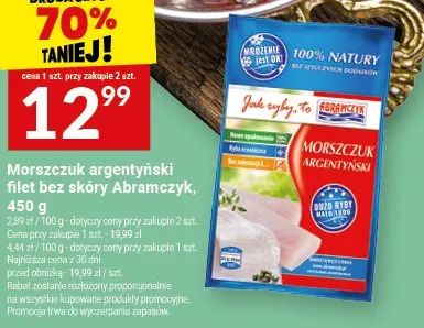 Morszczuk argentyński filet bez skóry Abramczyk promocja w Twój Market