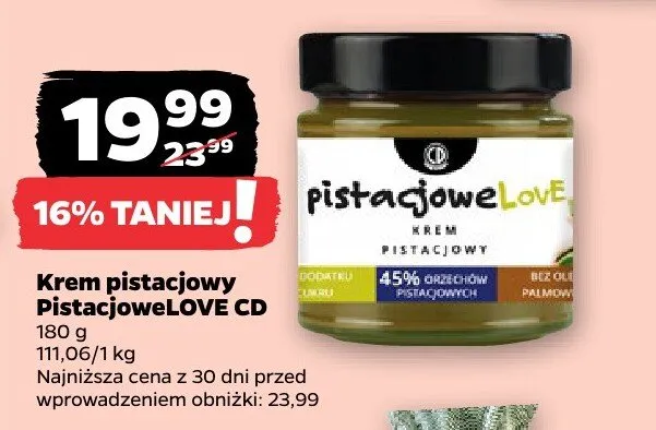 Krem pistacjowy promocja w Netto