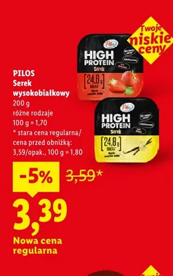 Serek wysokobiałkowy Pilos promocja w Lidl