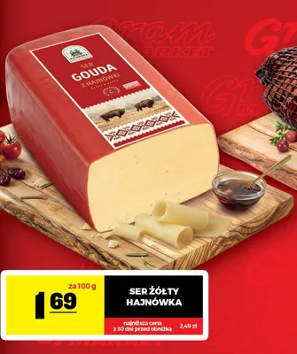Ser żółty Gouda Hajnówka promocja w Gram Market