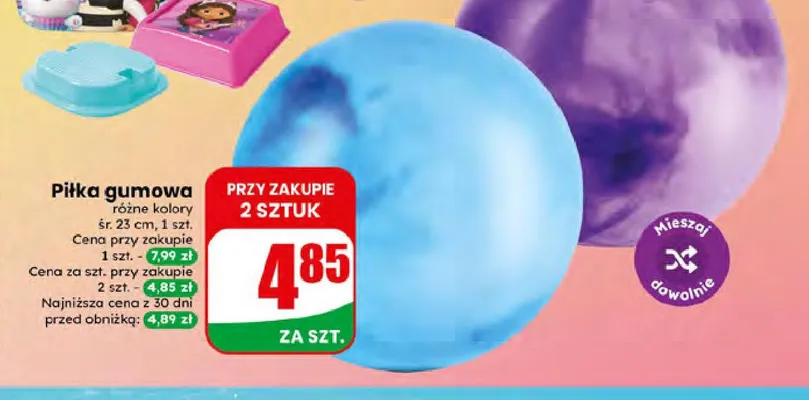 Piłka gumowa promocja w Dino