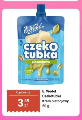 Krem pistacjowy Czekotubka E. Wedel promocja w Dino