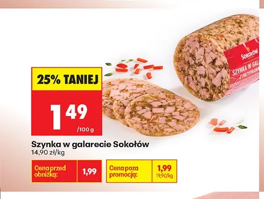 Szynka w galarecie Sokołów promocja w Biedronka