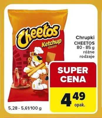 Chrupki Cheetos Ketchup promocja w Carrefour Express