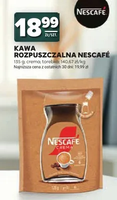 Kawa rozpuszczalna Nescafé Crema promocja w Stokrotka